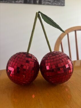 Red Mosaic Cherry Decor